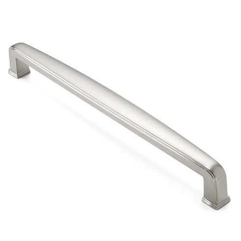 Solid Satin Nickel Bar Cabinet Handles 7-1/2-in Hole Centers